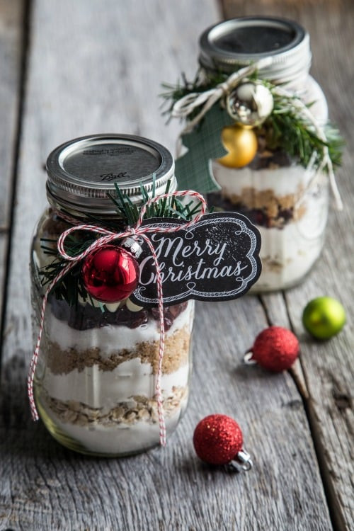 Christmas Cookie Gift Ideas
 Cranberry Cookies in a Jar