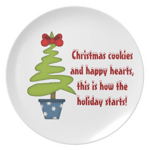 Christmas Cookie Quote
 Christmas Cookies Cute Tree with Saying Plate