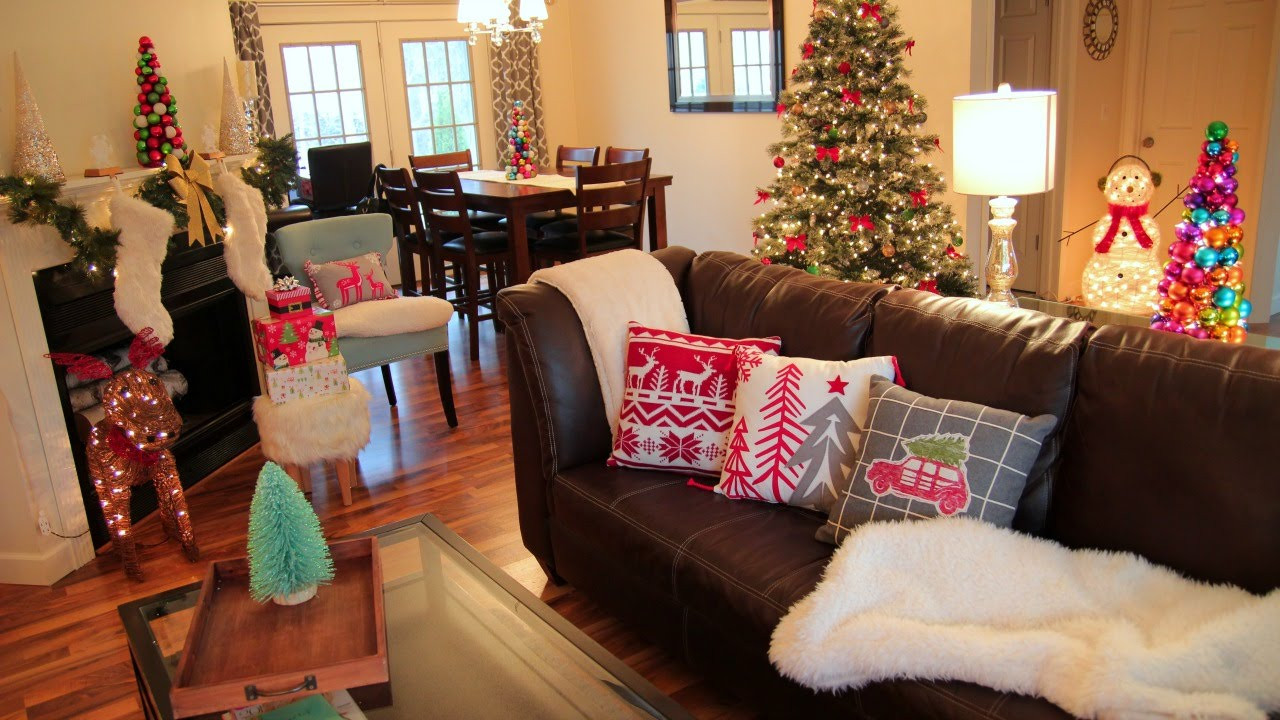 Christmas Decorations Living Room
 Decorating For Christmas Christmas Living Room Tour