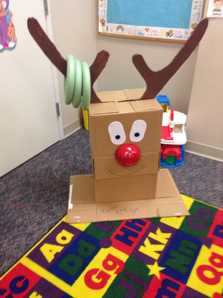 Christmas Game For Kids Party
 Reindeer ring toss I made Easy party game to make