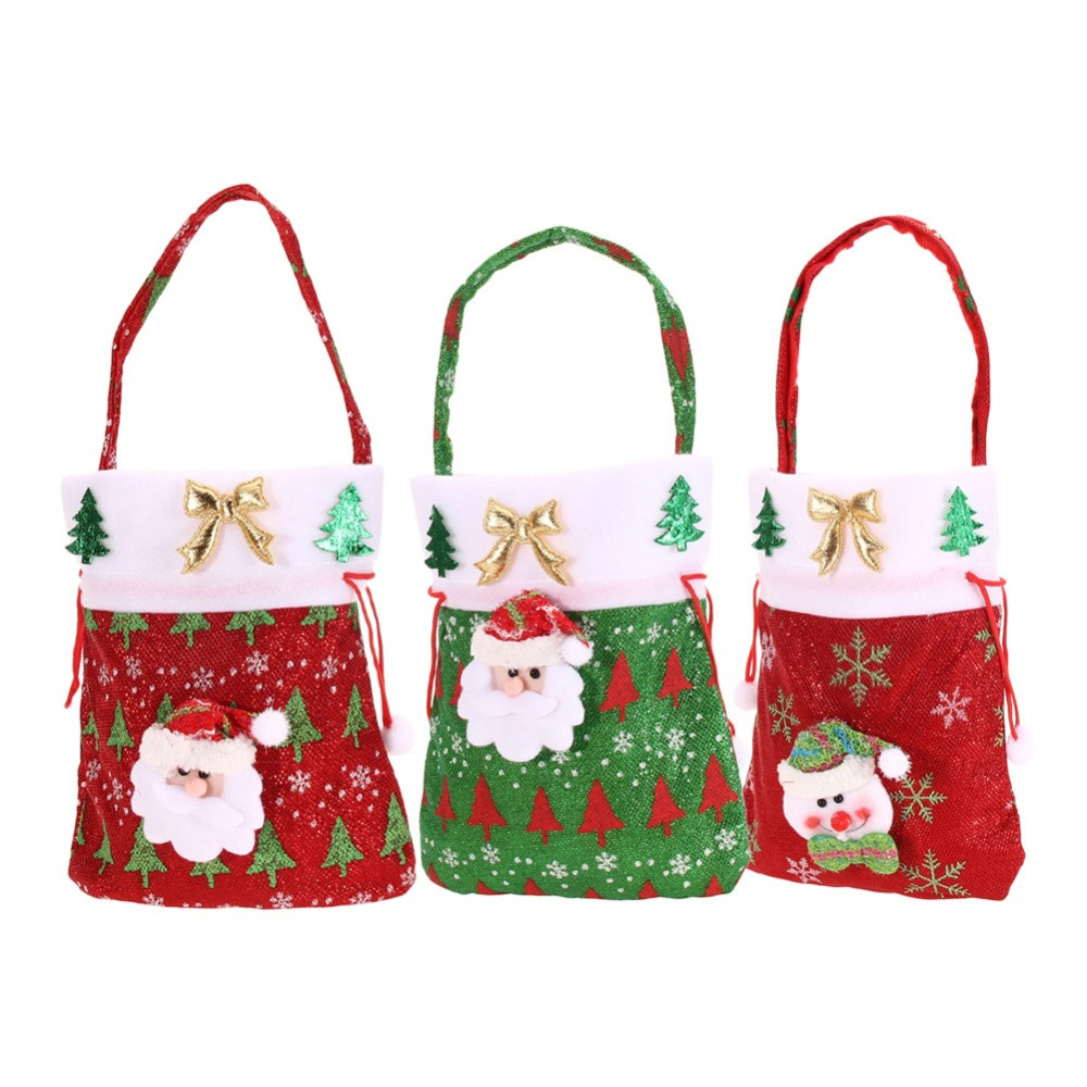 Christmas Gift Bags For Kids
 Aliexpress Buy 3 colors Chrismas Santa Claus Kids