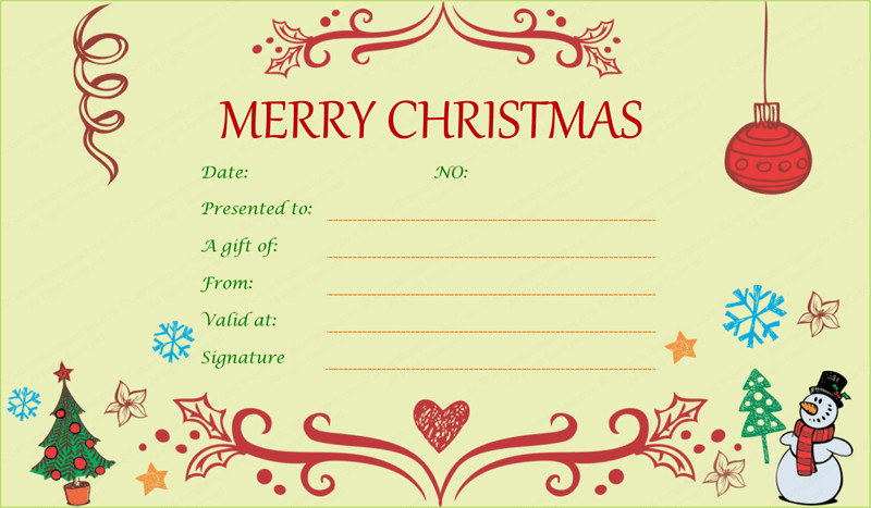 Christmas Gift Certificate Ideas
 20 Awesome Christmas Gift Certificate Templates to End 2017