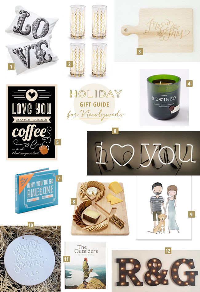 Christmas Gift Ideas For Newlyweds
 Gift Guide for the Newlyweds