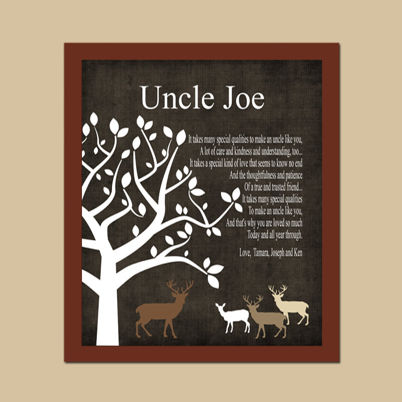 Christmas Gift Ideas For Uncle
 Custom Uncle Gift Rustic Deer Gift Gift from by