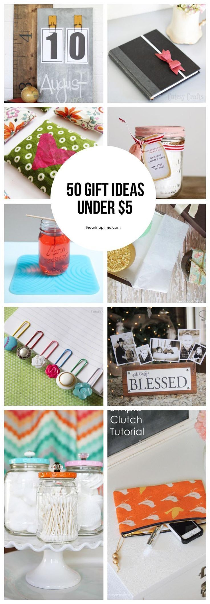 Christmas Gift Ideas Under $5
 50 homemade t ideas to make for under $5
