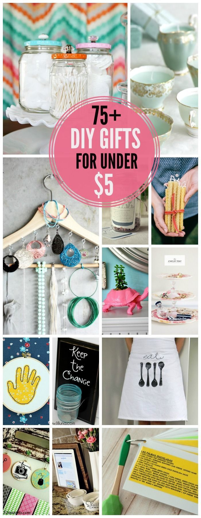 Christmas Gift Ideas Under $5
 75 Gift Ideas under $5 diy projects