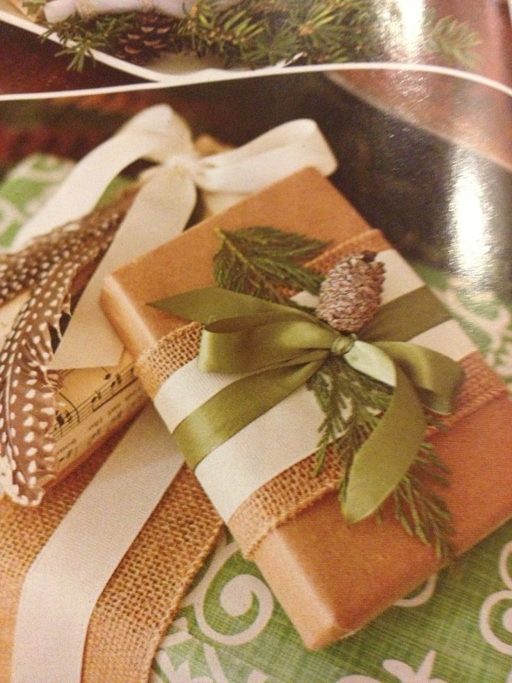 Christmas Gift Wrapping Ideas Elegant
 Wrapping idea natural materials yet elegant