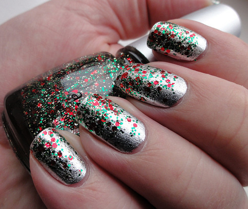 Christmas Glitter Nails
 christmas cute glitter nail nails image on