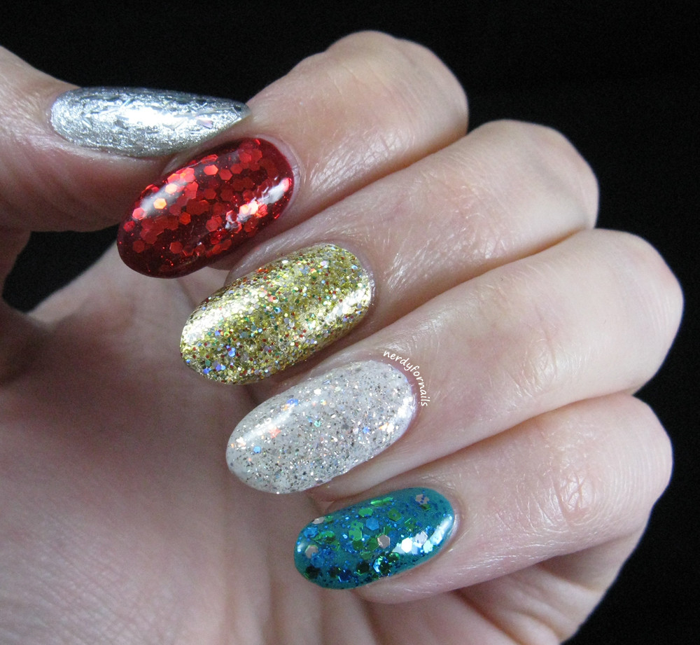 Christmas Glitter Nails
 Nerdy for Nails Merry Sparkle mas
