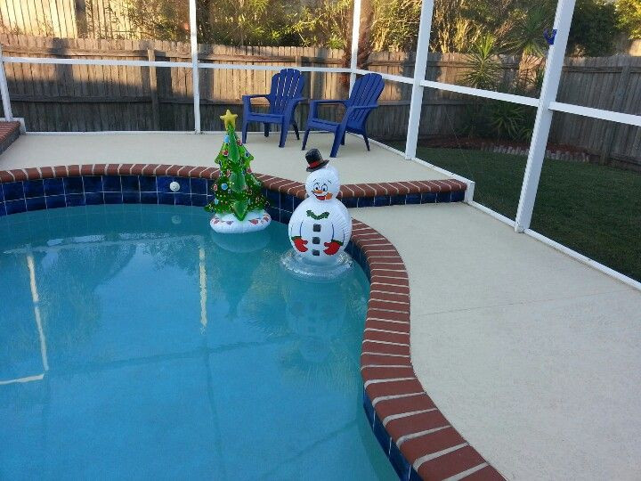 Christmas In July Pool Party Ideas
 Pool Christmas decor