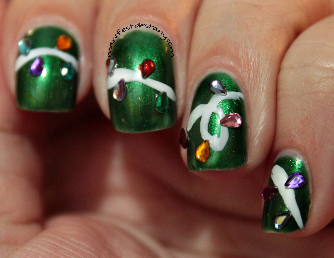 Christmas Light Nail Art
 The one with nail art Christmas lights Confessions of a