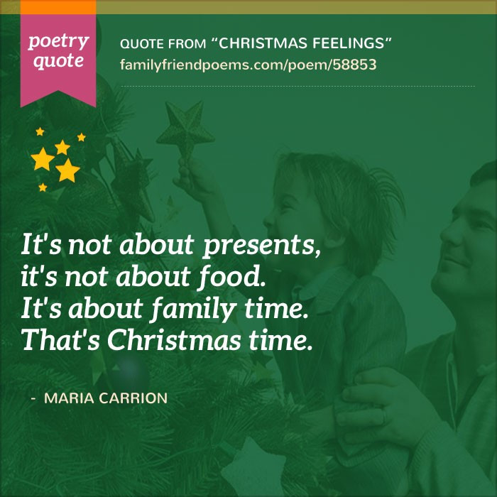 Christmas One Line Quotes
 Poem About Christmas With Family Christmas Feelings