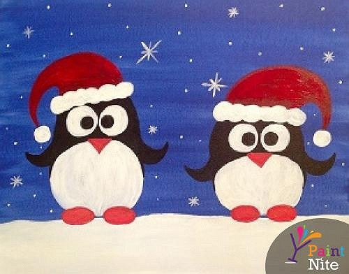 Christmas Painting Ideas For Kids
 Paint Nite Santa s Little Helpers