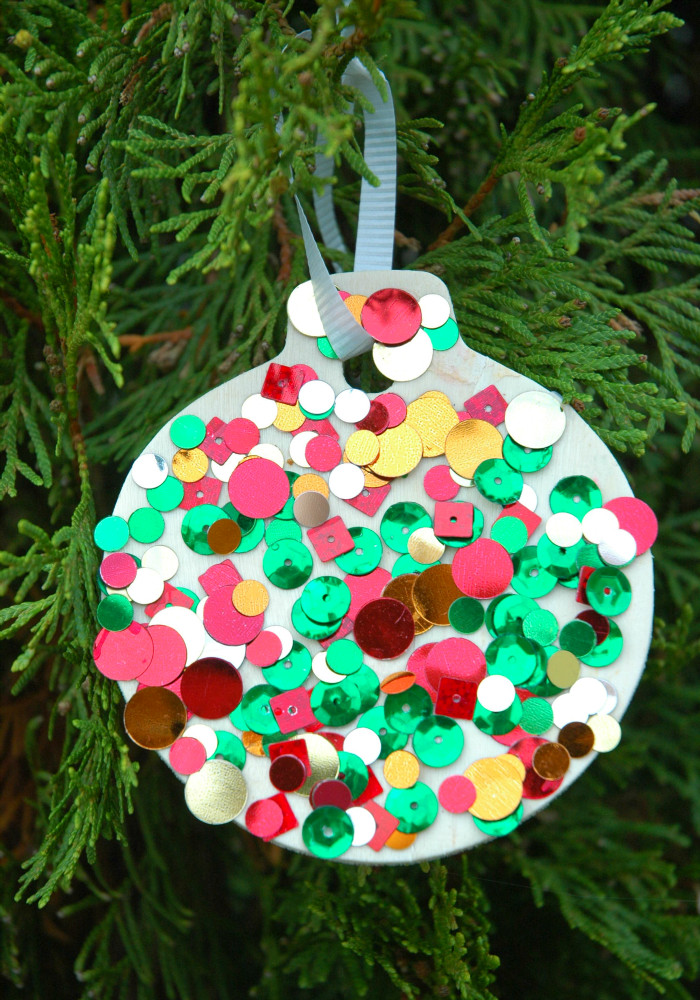 Christmas Paper Crafts For Kids
 Sequin Ornaments
