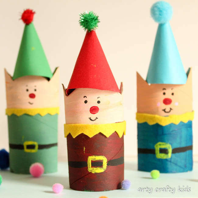 Christmas Paper Crafts For Kids
 Cardboard Tube Christmas Elf Craft Arty Crafty Kids