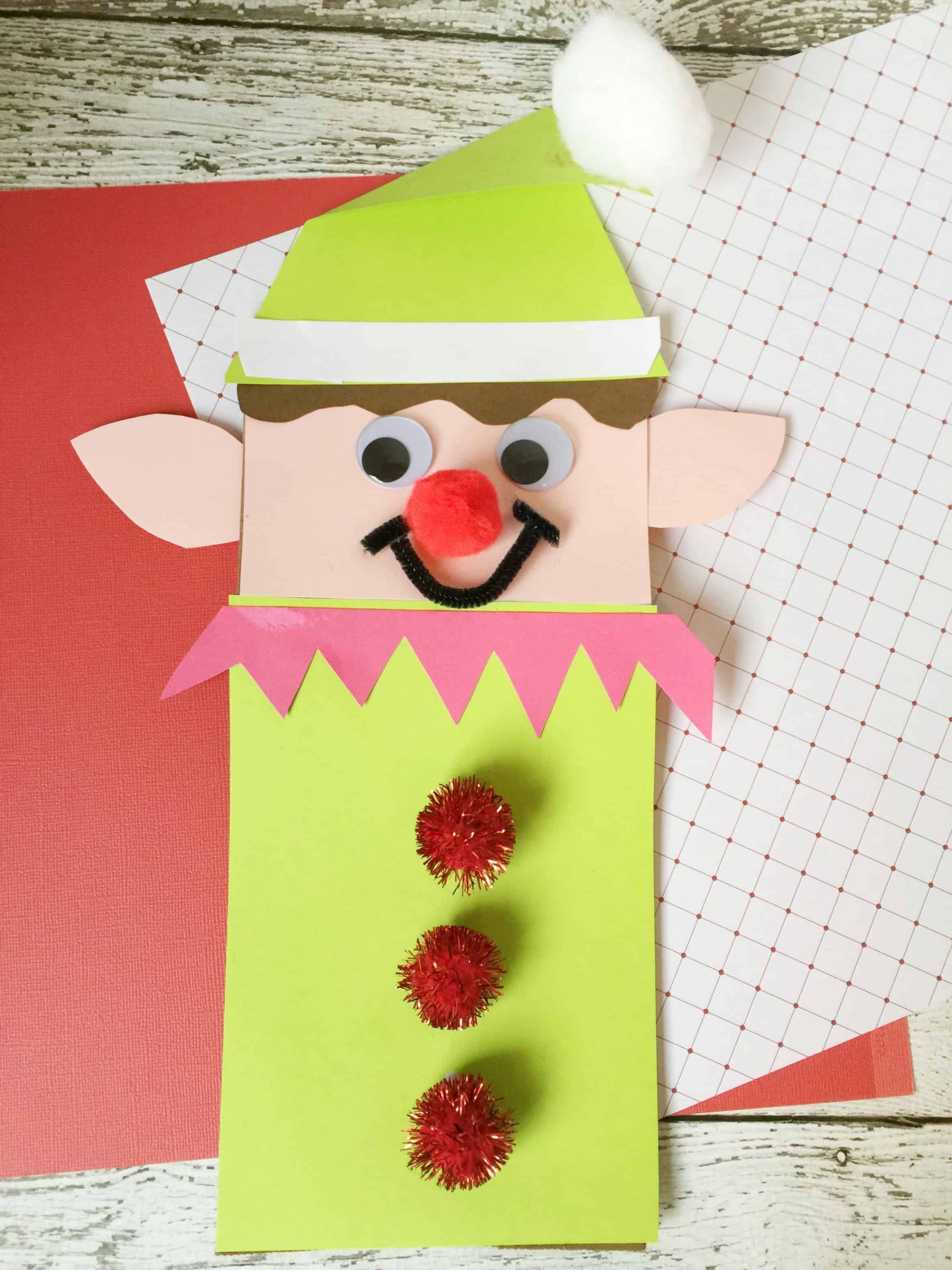 Christmas Paper Crafts For Kids
 Christmas Elf Brown Paper Bag Craft for Kids