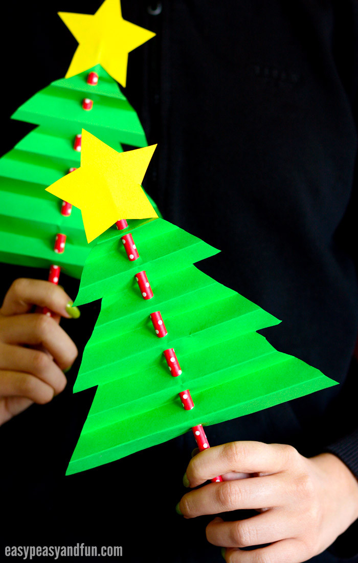 Christmas Paper Crafts For Kids
 Accordion Paper Christmas Tree Easy Peasy and Fun