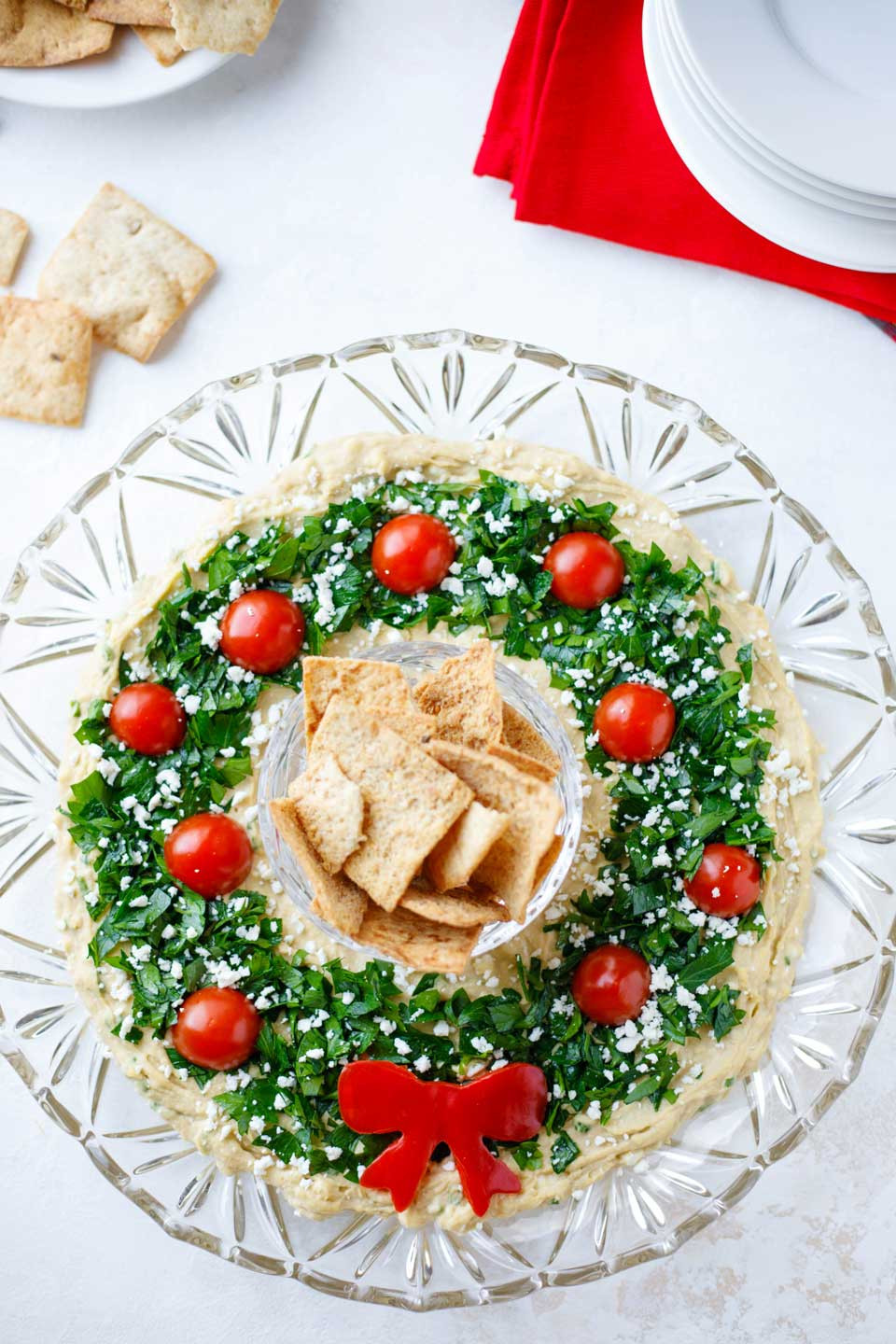 Christmas Party Appetizer Ideas
 Easy Christmas Appetizer "Hummus Wreath" Two Healthy