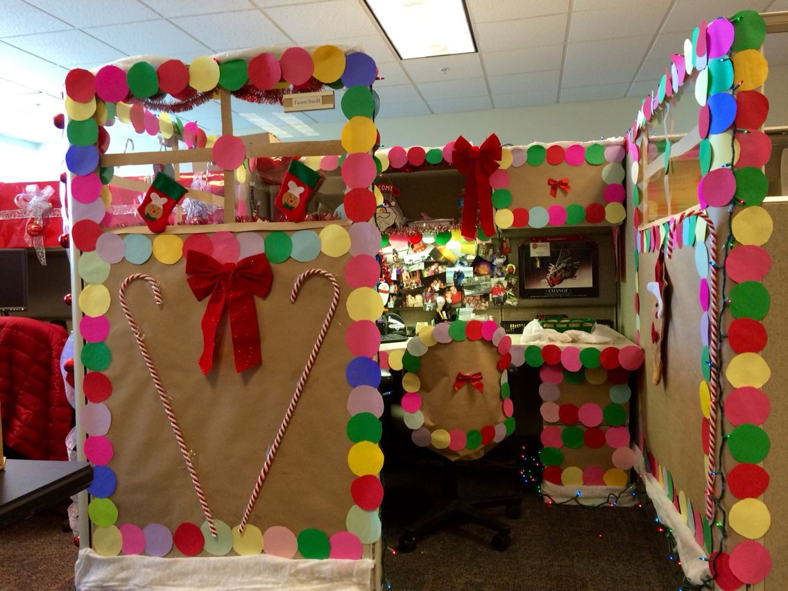 Christmas Party Contests Ideas
 Christmas contest at work Gingerbread decorated Cubicle