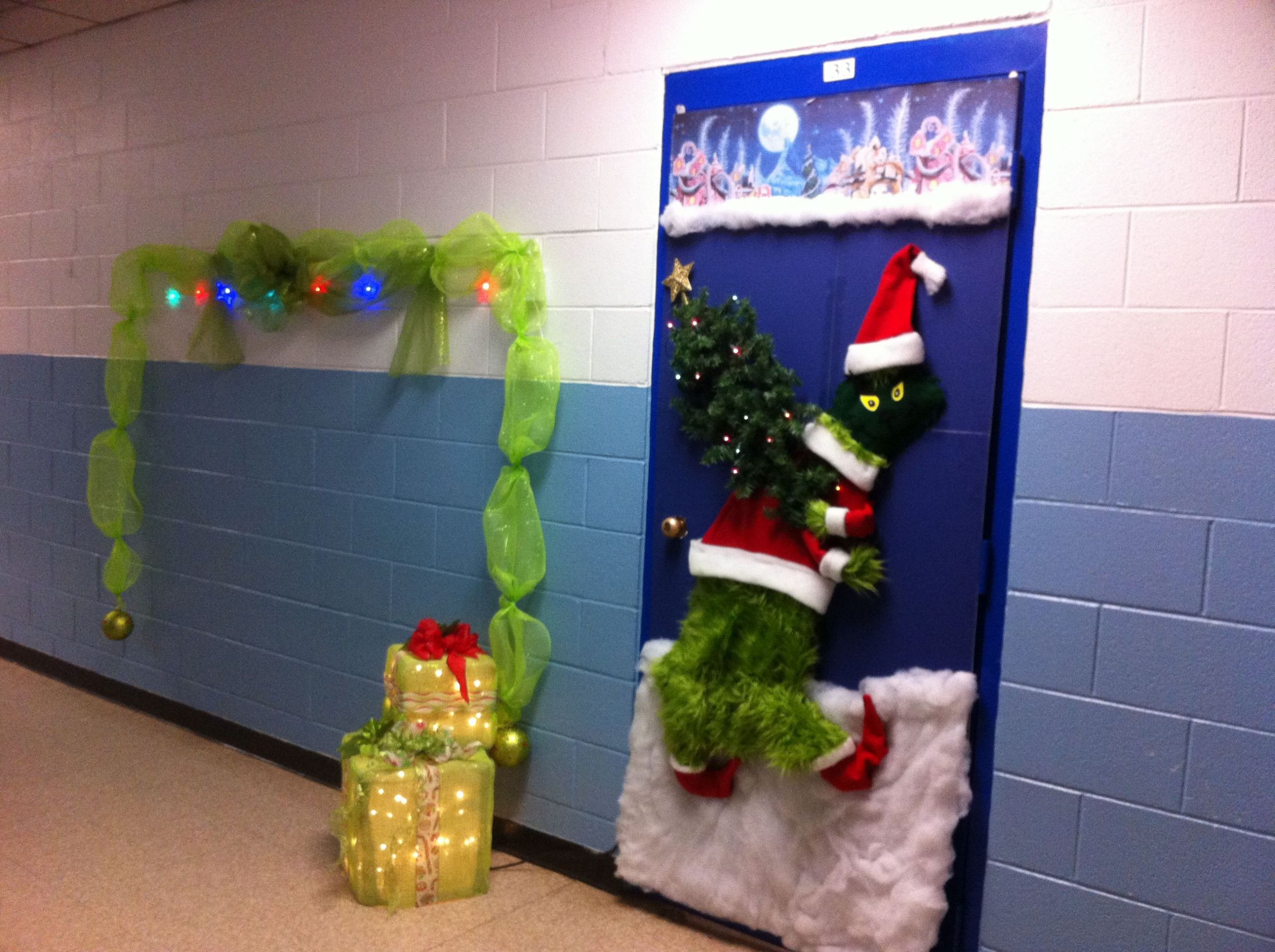 Christmas Party Contests Ideas
 Grinch door decorating contest entry