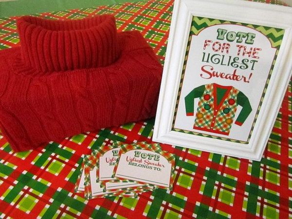 Christmas Party Contests Ideas
 Pin on ugly sweater party