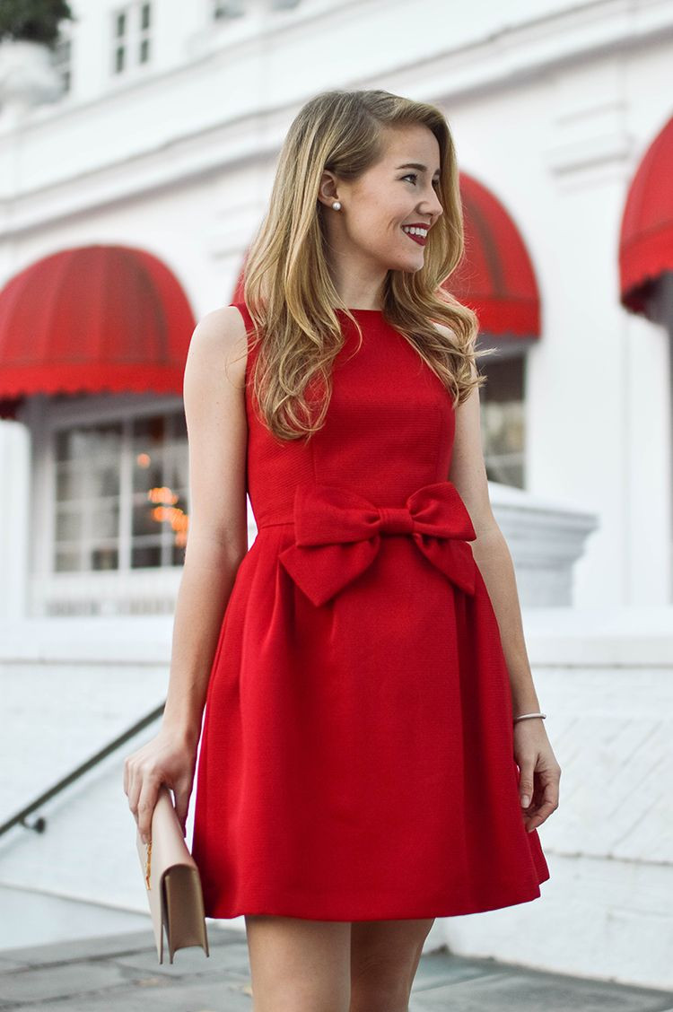 Christmas Party Dressing Ideas
 red bow christmas dress Style