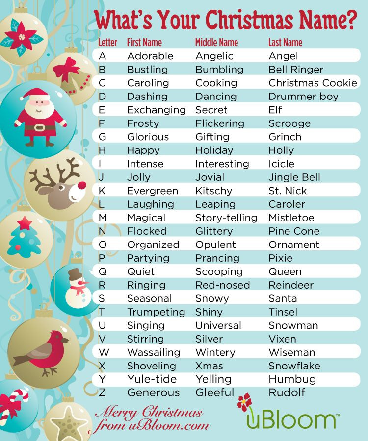 Christmas Party Name Ideas
 A Little Holiday Fun from the Elves at uBloom What s