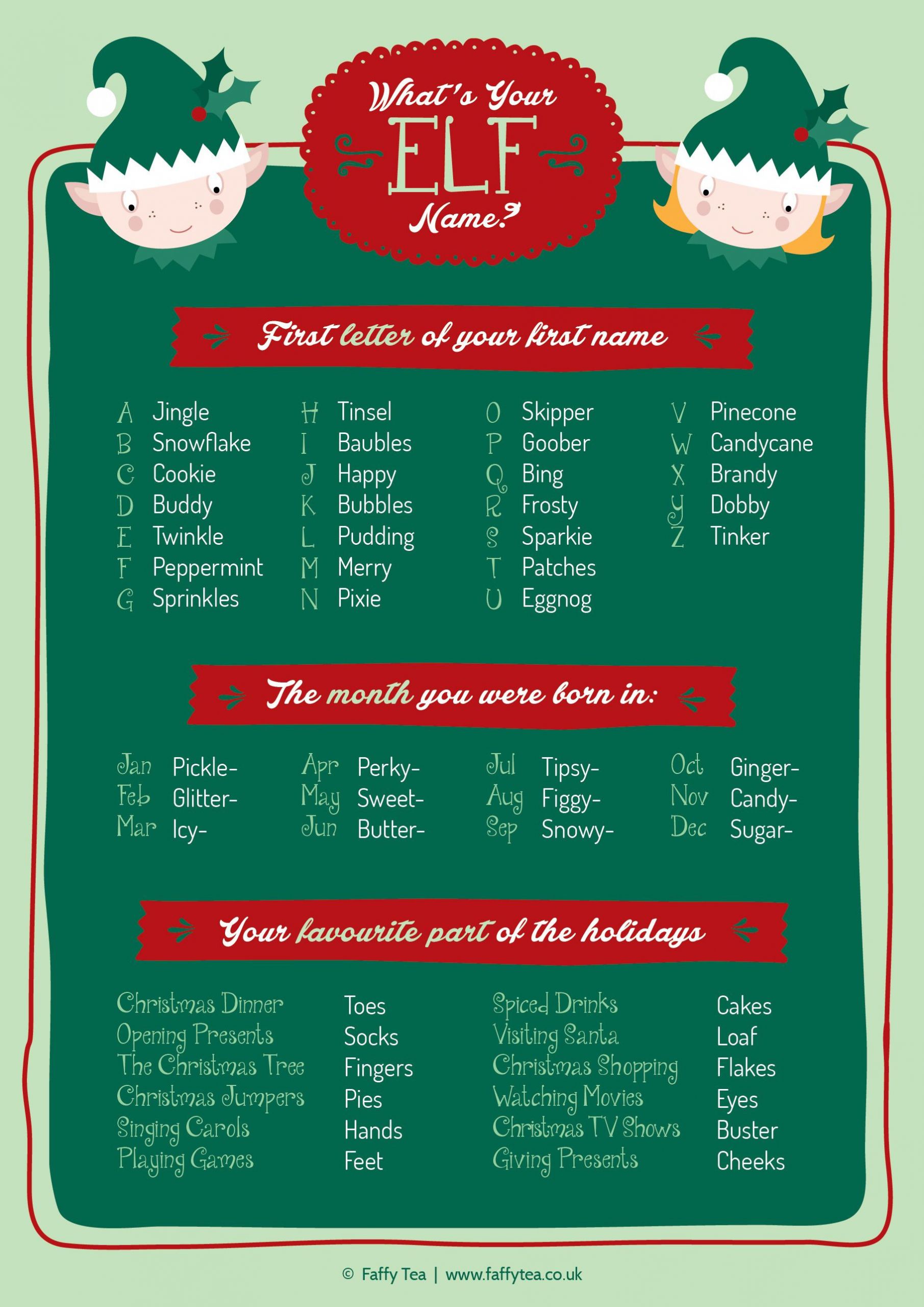 Christmas Party Name Ideas
 What s your elf name Ours is Peppermint Tipsy Feet Fun