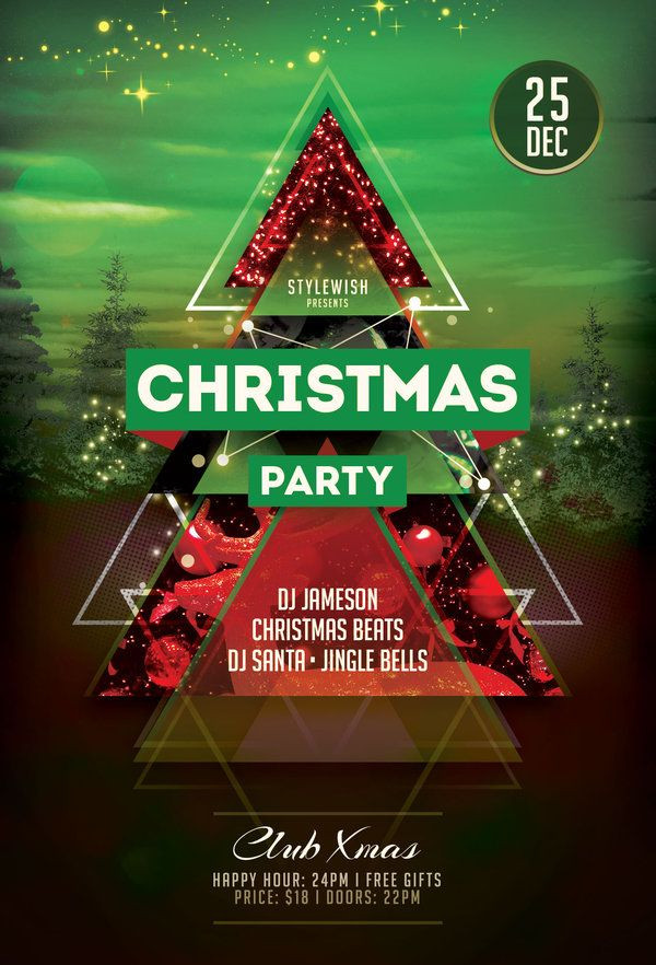 Christmas Party Posters Ideas
 Christmas Party Flyer Template by styleWish Download PSD