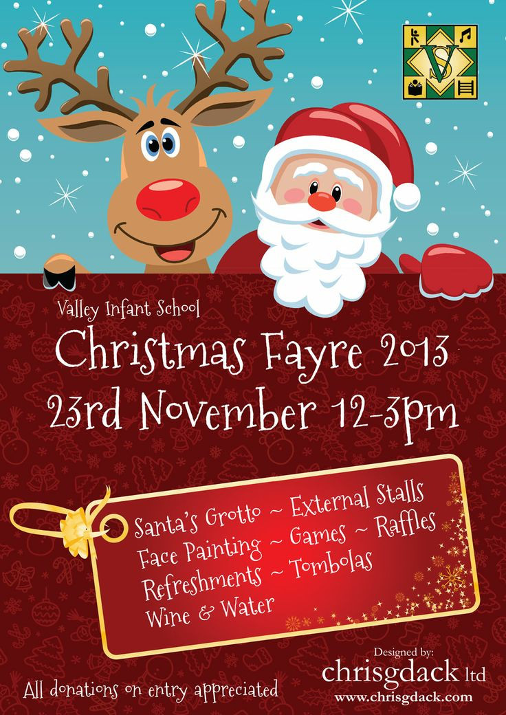 Christmas Party Posters Ideas
 Poster designed for Valley Infant School s Christmas Fayre