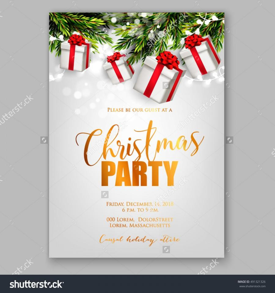 Christmas Party Posters Ideas
 Merry Christmas Party Invitation And Happy New Year Party