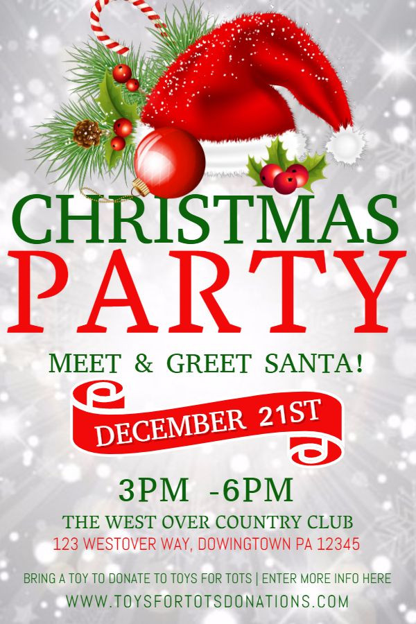 Christmas Party Posters Ideas
 Christmas party poster design template