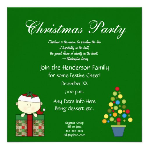 Christmas Party Quotes
 Cute Christmas Party Invitation with Quote 5 25" Square