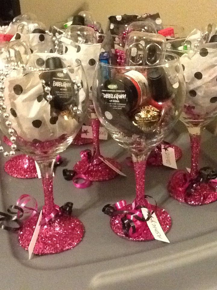 Christmas Party Theme Ideas For Adults
 Bachelorette favors with lushcosmetics and dollar store