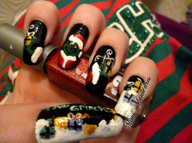 Christmas Present Nail Art
 christmas grinch present nails Nail Art Gallery