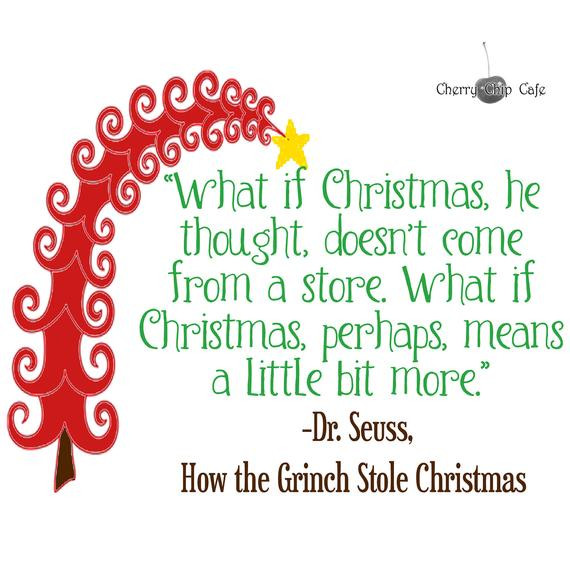 Christmas Quote From The Grinch
 Items similar to Dr Suess How the Grinch Stole Christmas