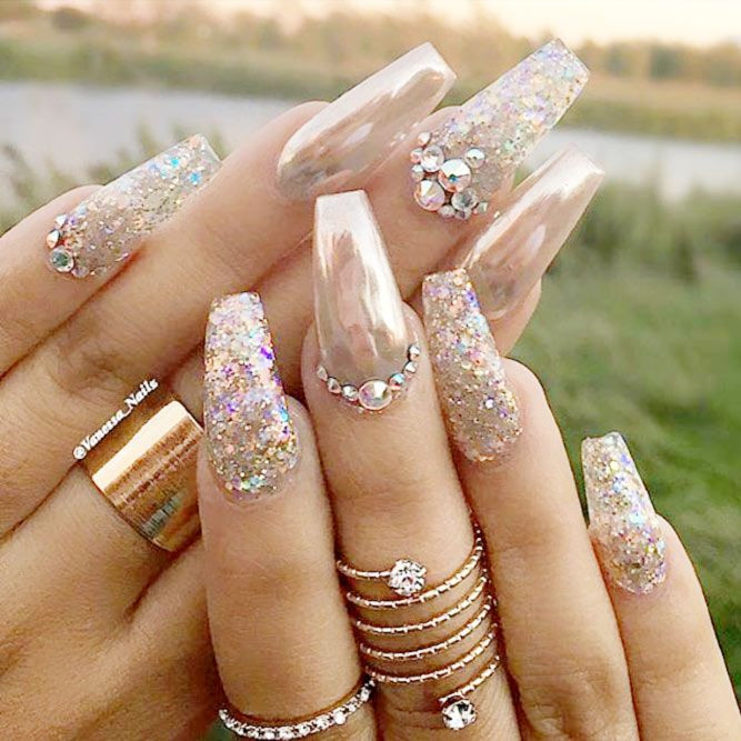 Chrome And Glitter Nails
 24 Chrome Nails Design The Newest Manicure Trend