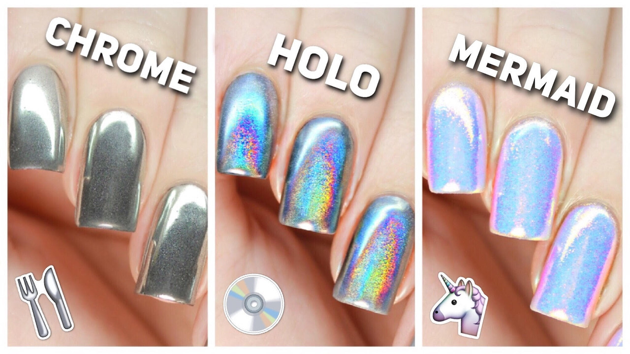 Chrome Nail Colors
 Apply Chrome Holo & Mermaid Nail Powders PERFECTLY