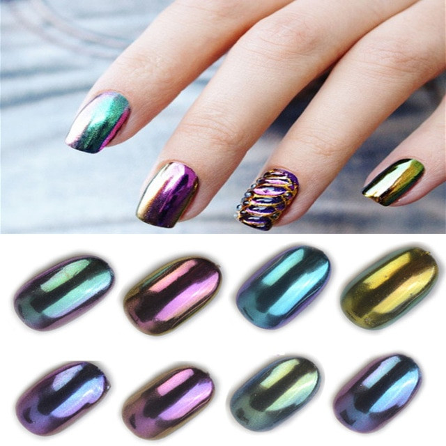 Chrome Nail Colors
 1g Born Pretty Shinning Mirror Chameleon Powder Nail