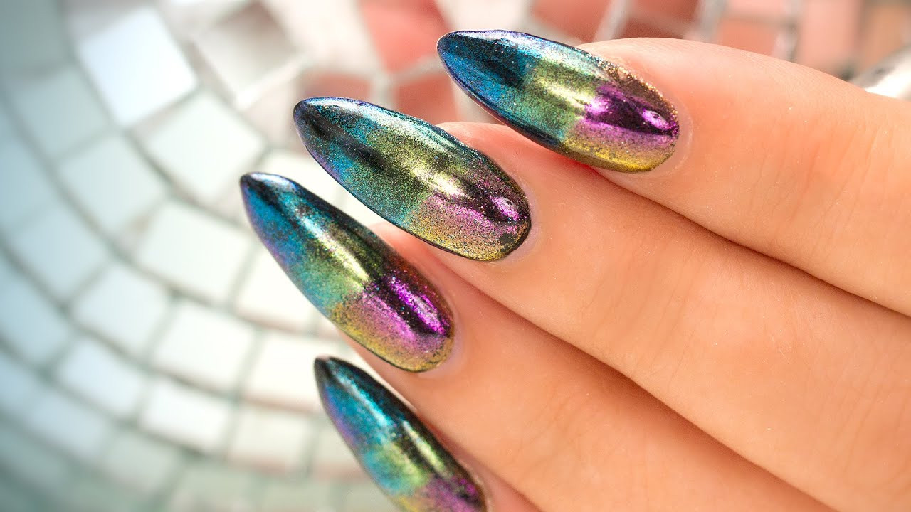 Chrome Nail Colors
 Oil Spill Chrome Mirror Gel and Regular Polish