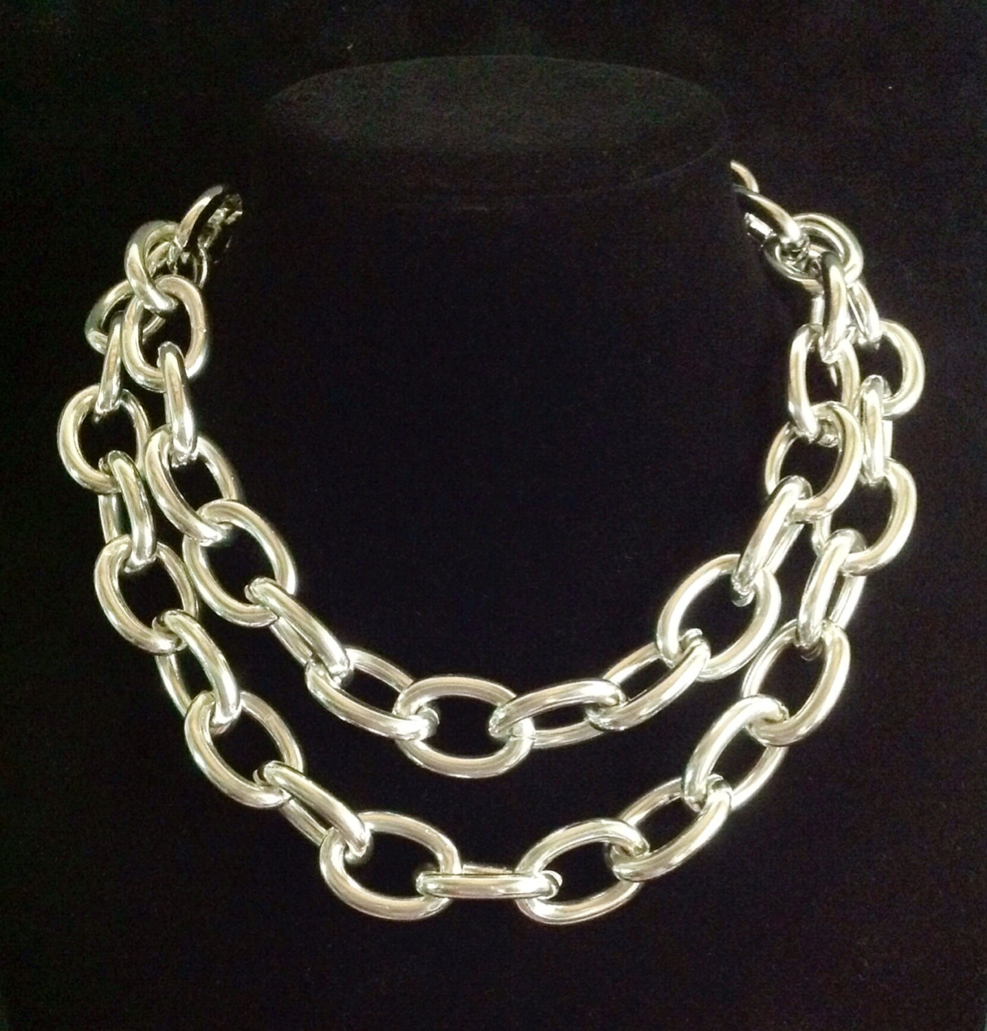 Chunky Chain Necklace
 Chunky silver chain necklace Silver chain necklace