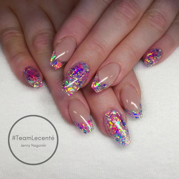 Chunky Glitter Nails
 Another amazing set by Jenny Nagorski using the new