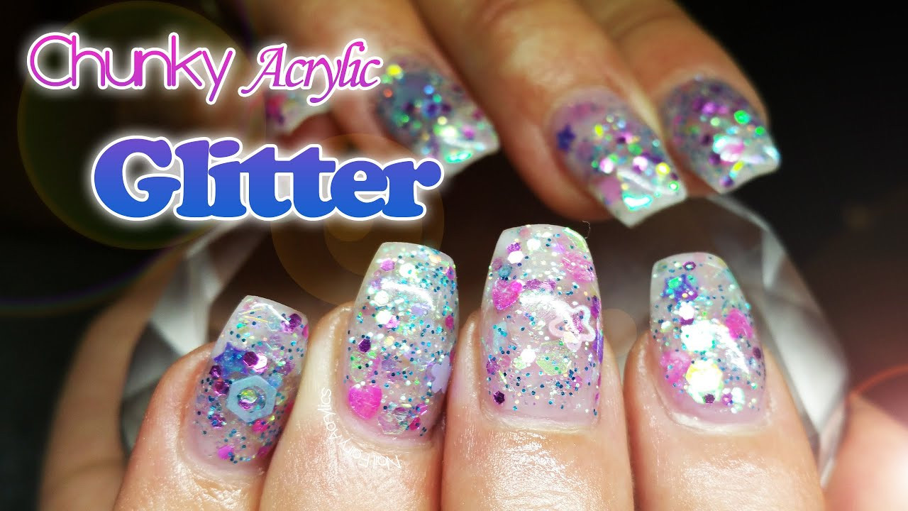 Chunky Glitter Nails
 Chunky Mermaid glitter acrylic Acrylic nails