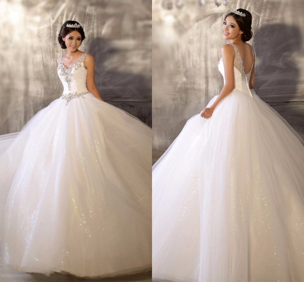 Cinderella Wedding Gowns
 Ball Gowns Tulle Cinderella Wedding Gown 2015 Crystal V