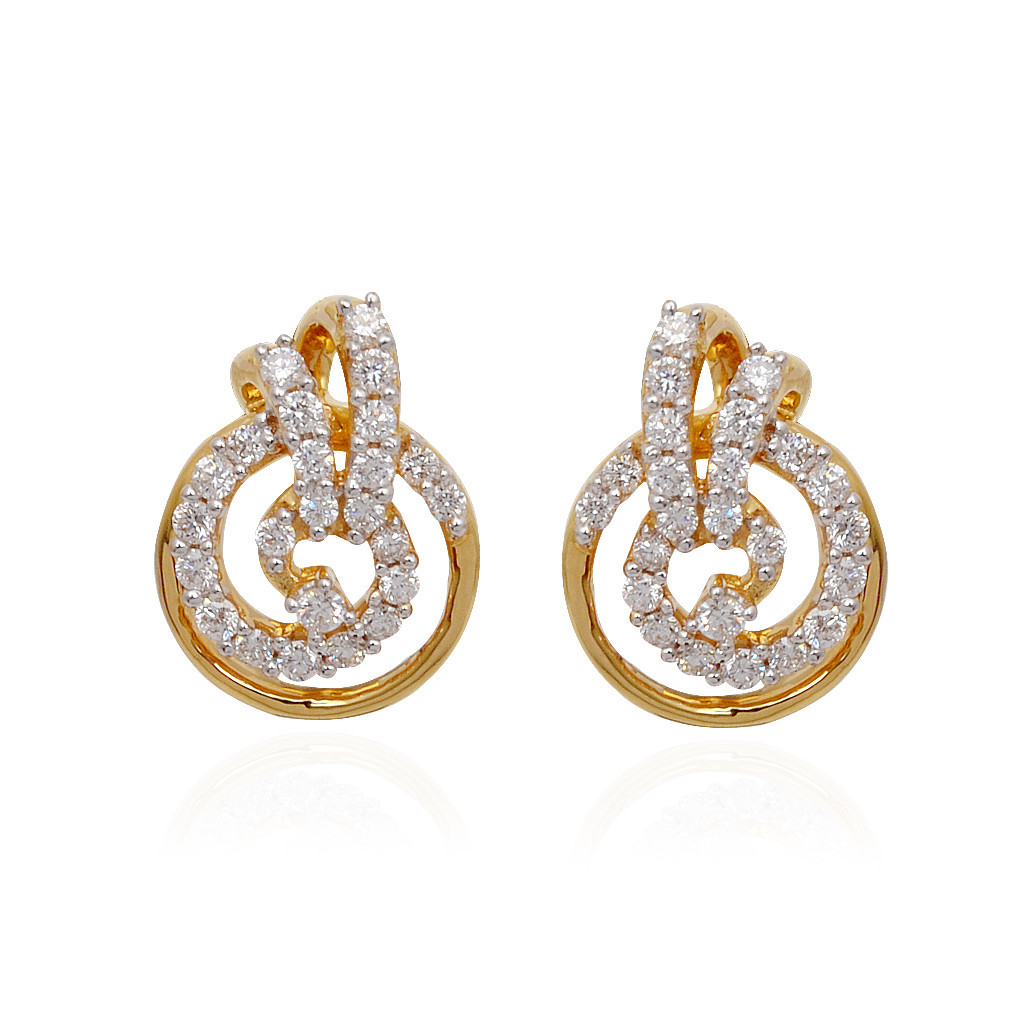 Circle Diamond Earrings
 Earrings