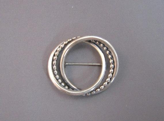 Circle Pins
 Beau Sterling silver round circle pin brooch