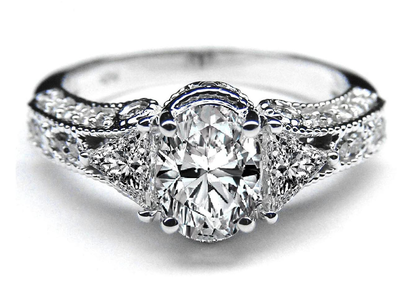 Classic Diamond Engagement Rings
 Engagement Ring Vintage Style Oval Diamond Engagement