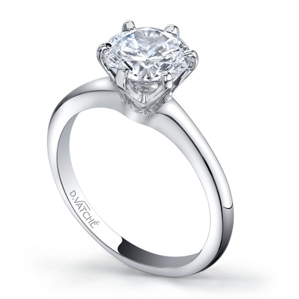 Classic Diamond Engagement Rings
 Vatche Round Diamond Classic Six Prong Platinum Engagement