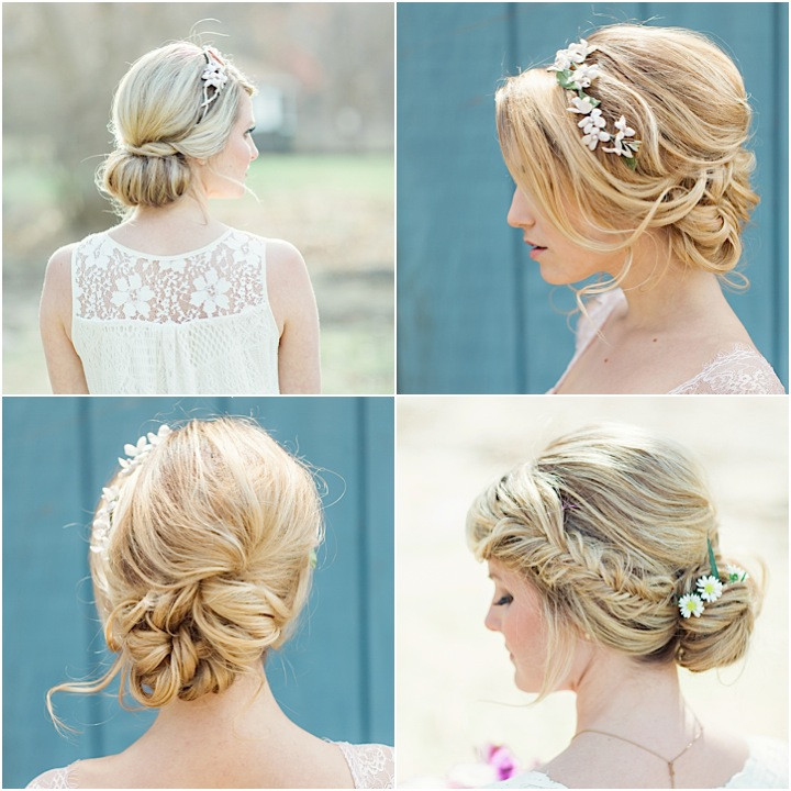 Classic Wedding Hairstyle
 Flower Power Classic Floral Wedding Hairstyles by Jackie