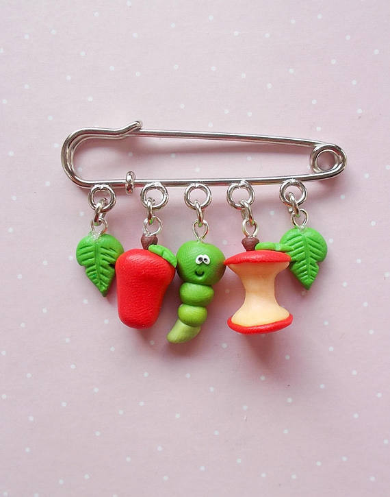 Clay Pins
 Polymer clay safety pin brooches